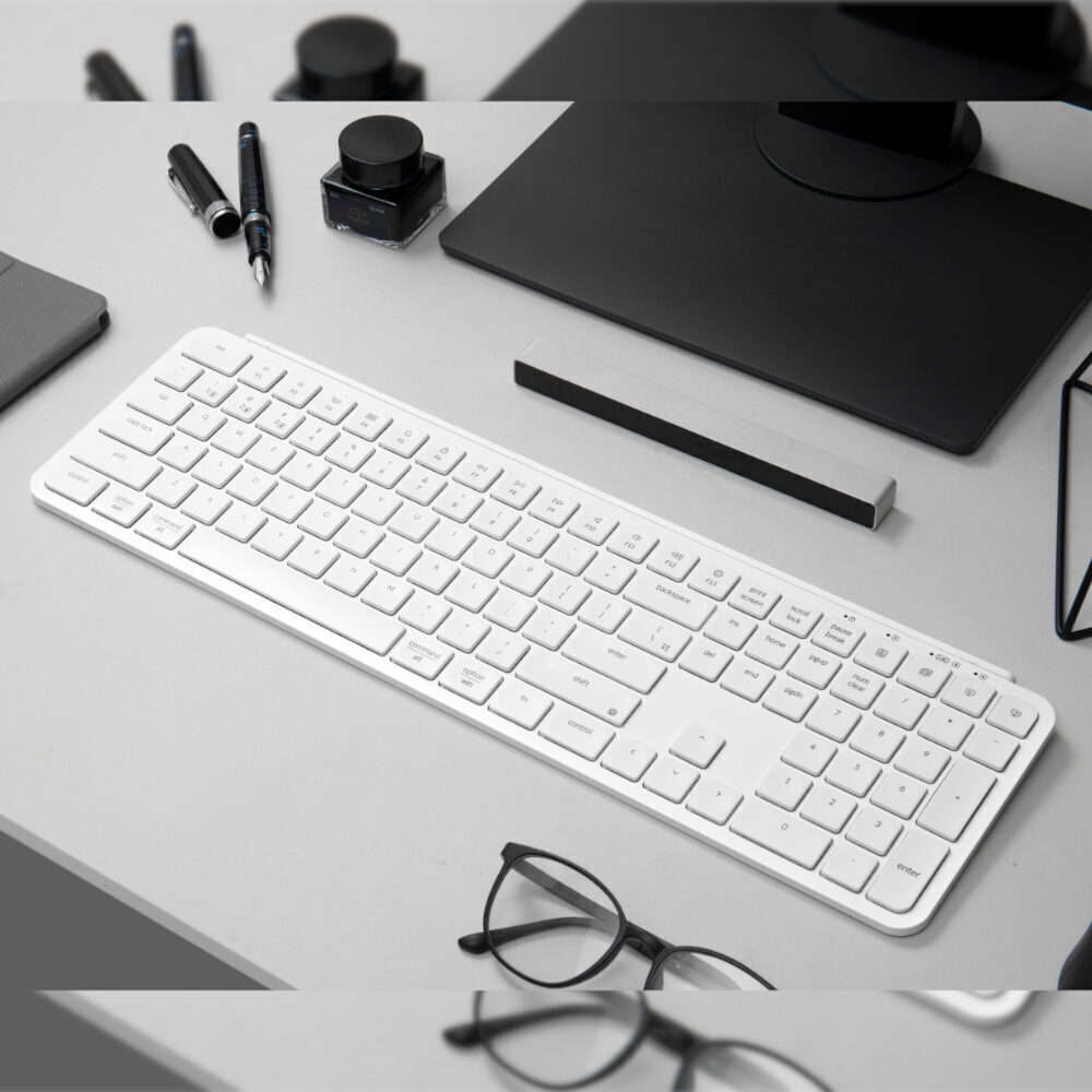 Keychron B6 Pro Ultra-Slim 100% Wireless Keyboard  Ivory White