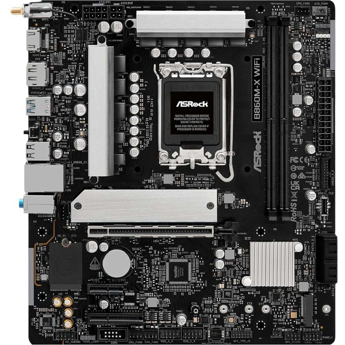 ASRock B860M-X Micro ATX DDR5 Motherboard (PCIe 5 and Wi-Fi 6E)