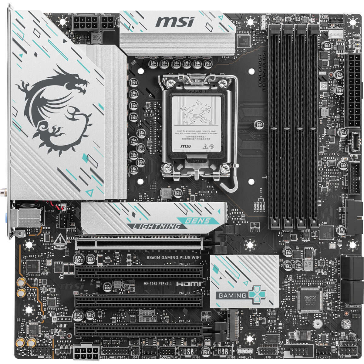 MSI B860M Gaming PLUS WIFI Intel LGA1851 DDR5 M-ATX Motherboard