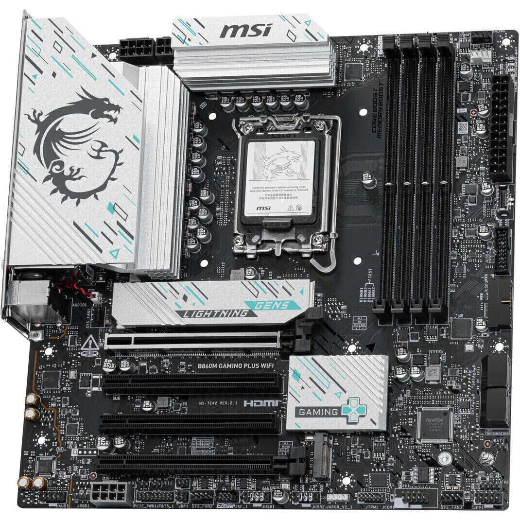 MSI B860M Gaming PLUS WIFI Intel LGA1851 DDR5 M-ATX Motherboard