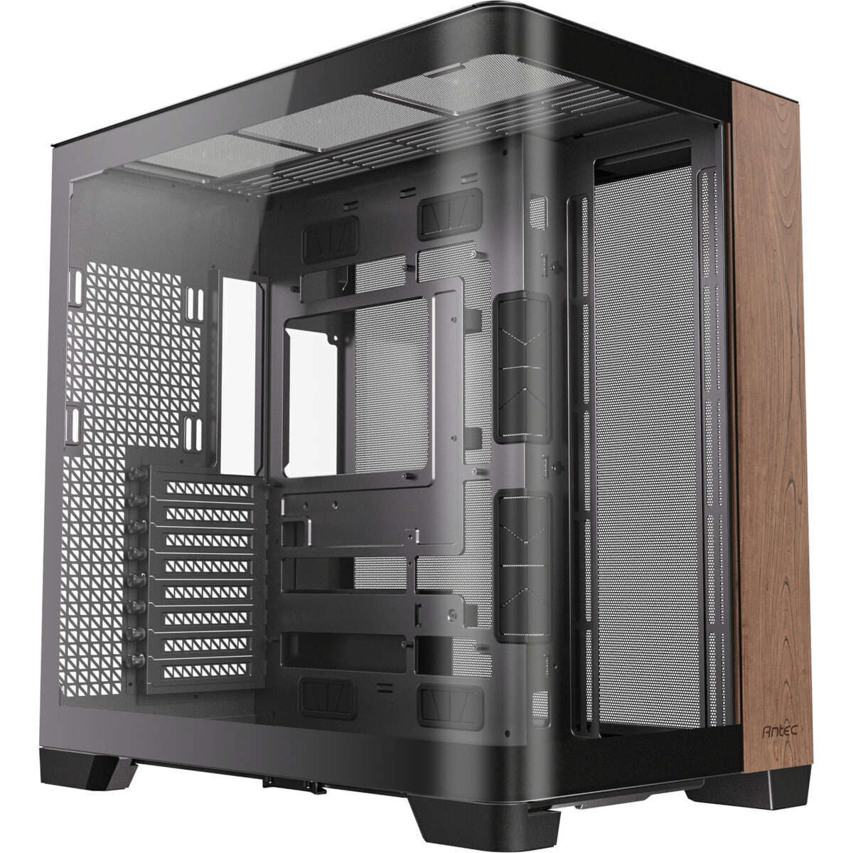 Antec C8 Curved Wood E-ATX | ATX | Micro-ATX | ITX Dual Chamber Gaming Chassis - Black