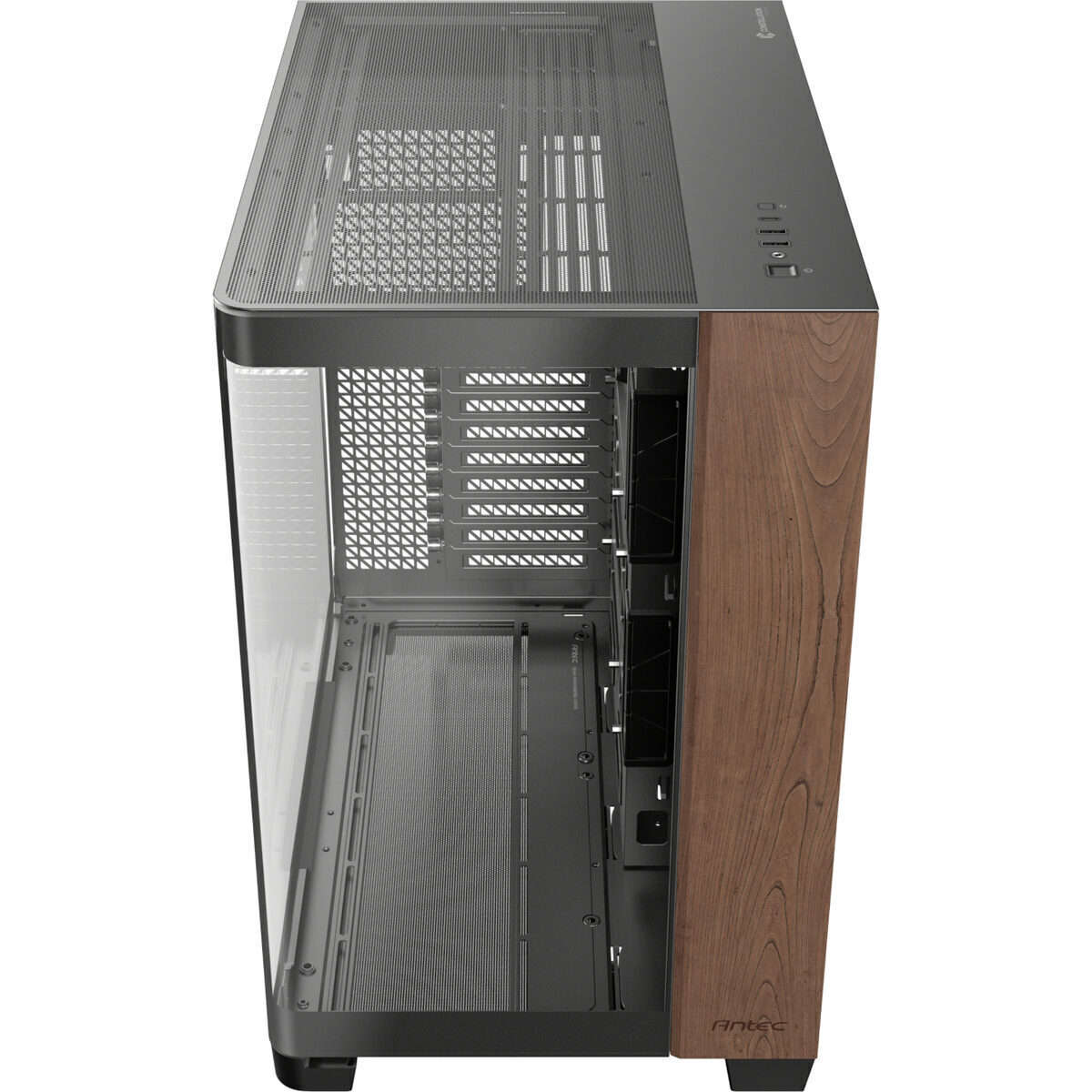 Antec C8 Curved Wood E-ATX | ATX | Micro-ATX | ITX Dual Chamber Gaming Chassis - Black