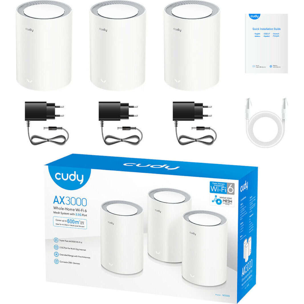 Cudy AX3000 Wi-Fi 6 Mesh Kit 3 Pack - White