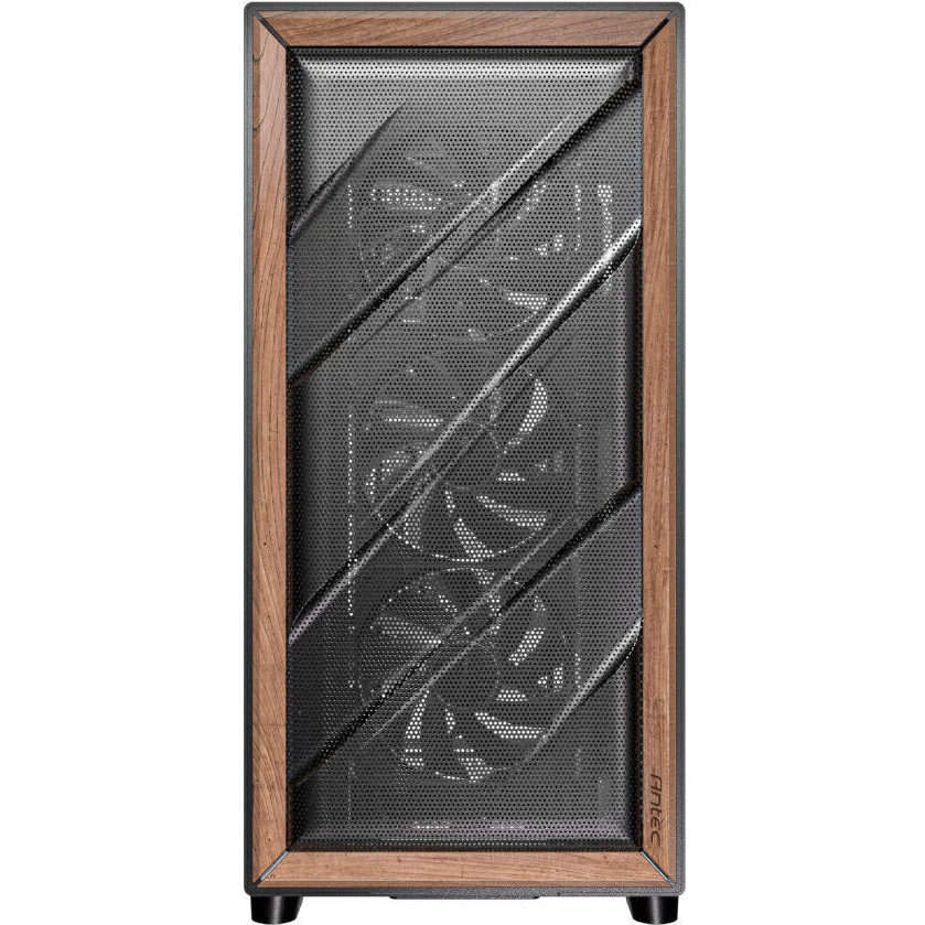 Antec FLUX ATX WOOD Mid Tower Gaming Chassis  Black