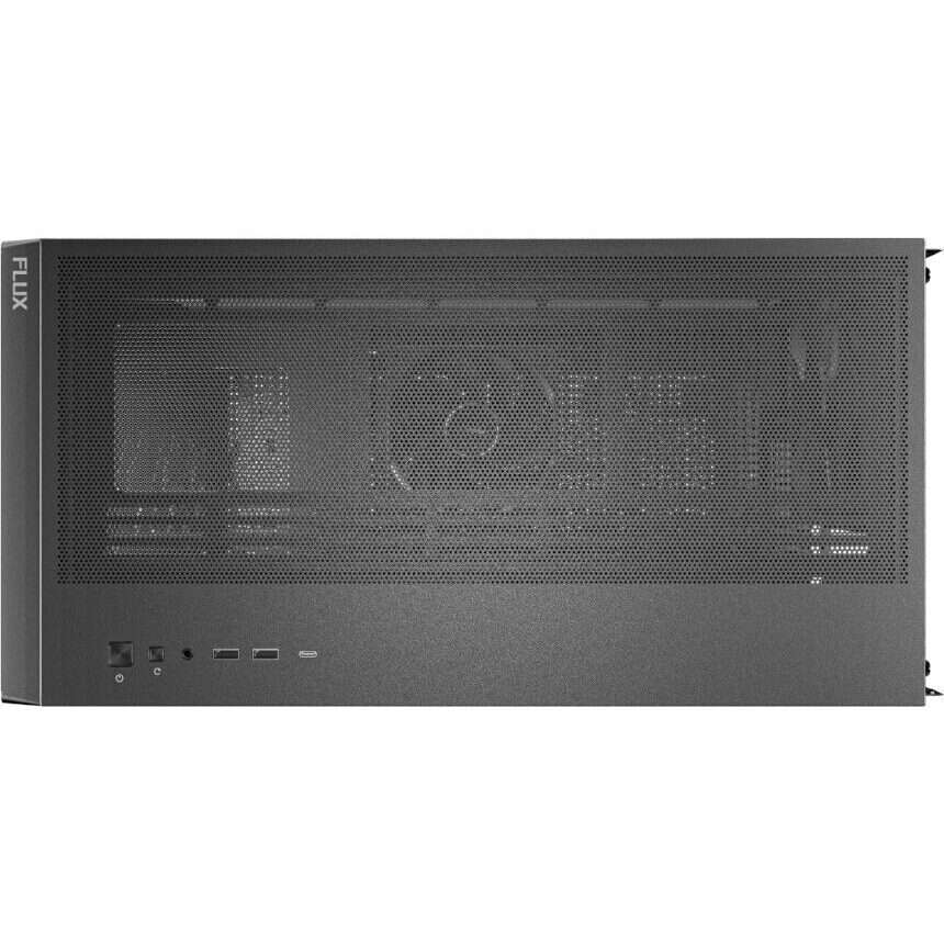 Antec FLUX ATX WOOD Mid Tower Gaming Chassis  Black