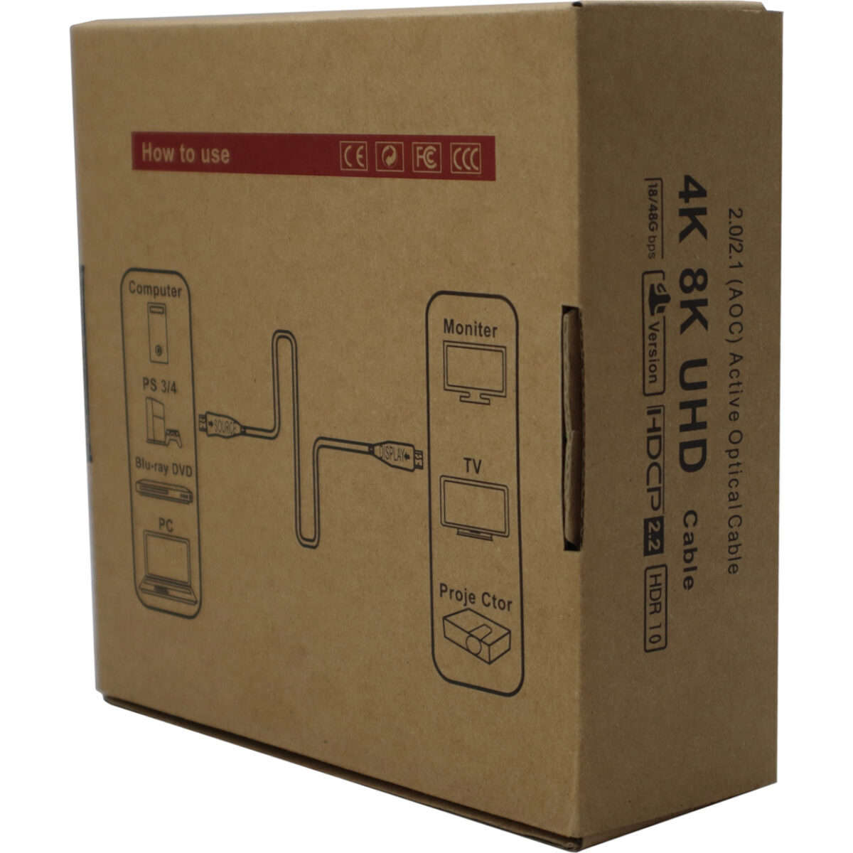 GIZZU 4K Active fibre Optic HDMI Cable 20m