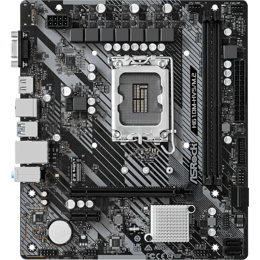 ASRock H610M-HVS/M.2 R2.0 Intel LGA 1700 m-ATX Motherboard