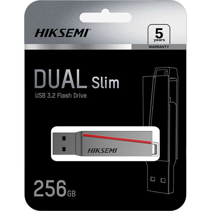 HIKSEMI Dual Slim 256GB USB3.2 Flash Drive