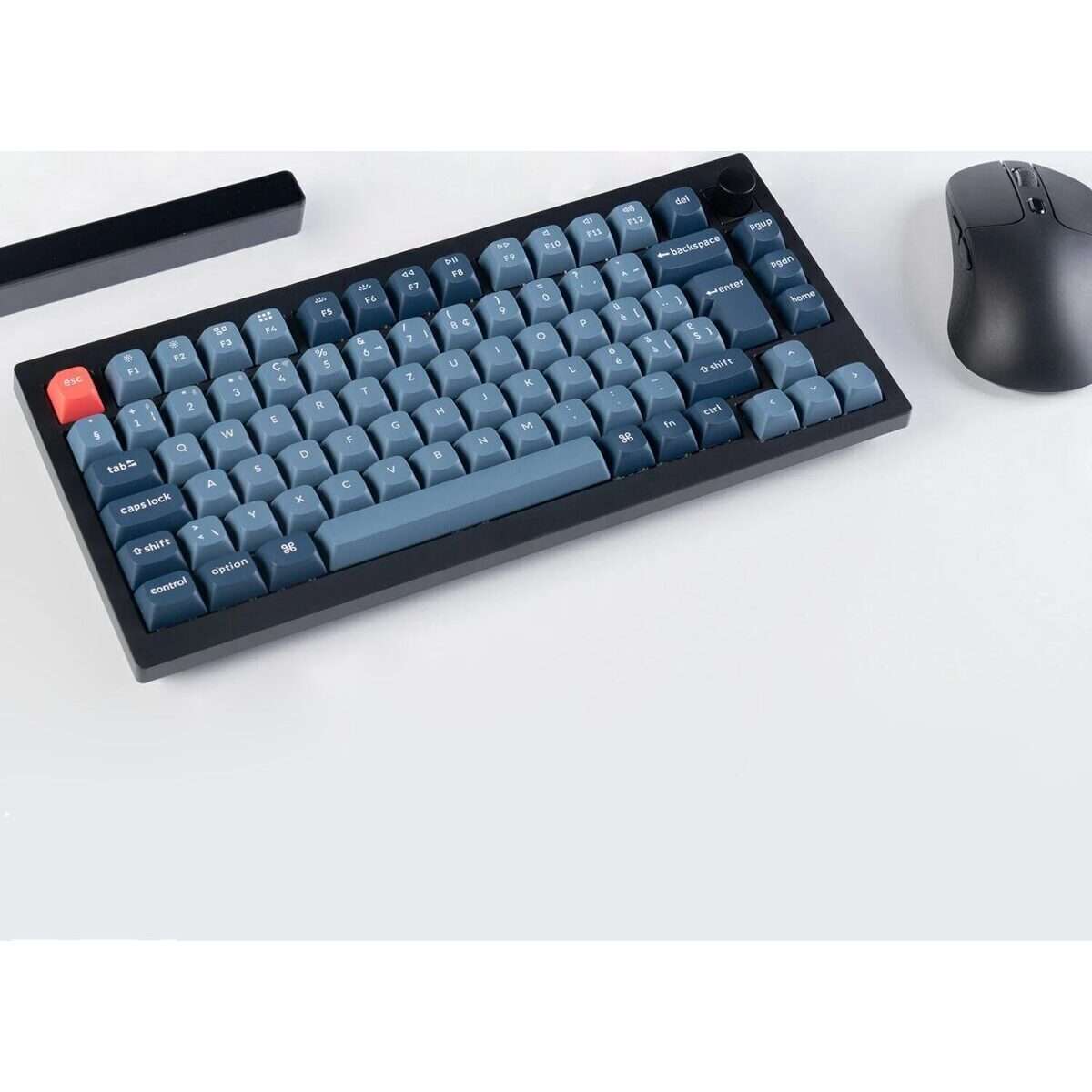 Keychron V1 Max QMK/VIA Wireless Custom Mechanical Keyboard | RED Switches - Black