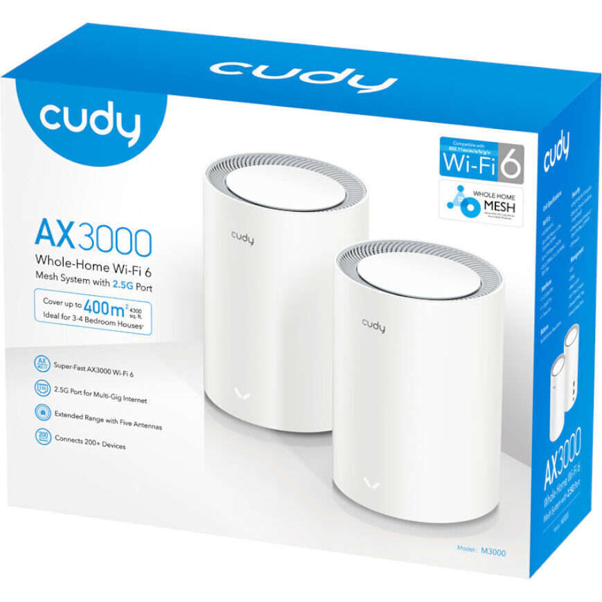 Cudy AX3000 Wi-Fi 6 Mesh Kit 2 Pack - White