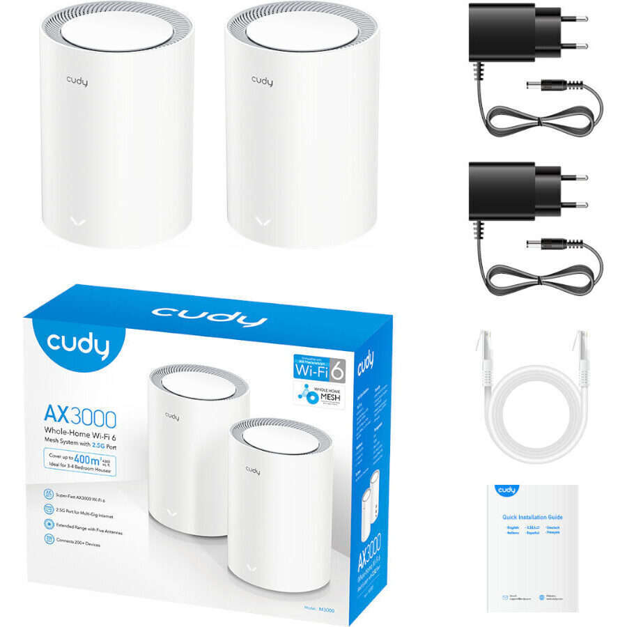 Cudy AX3000 Wi-Fi 6 Mesh Kit 2 Pack - White