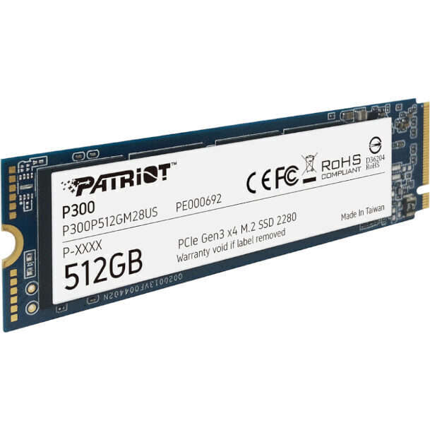 Patriot P300 512GB M.2 PCIe NVMe SSD