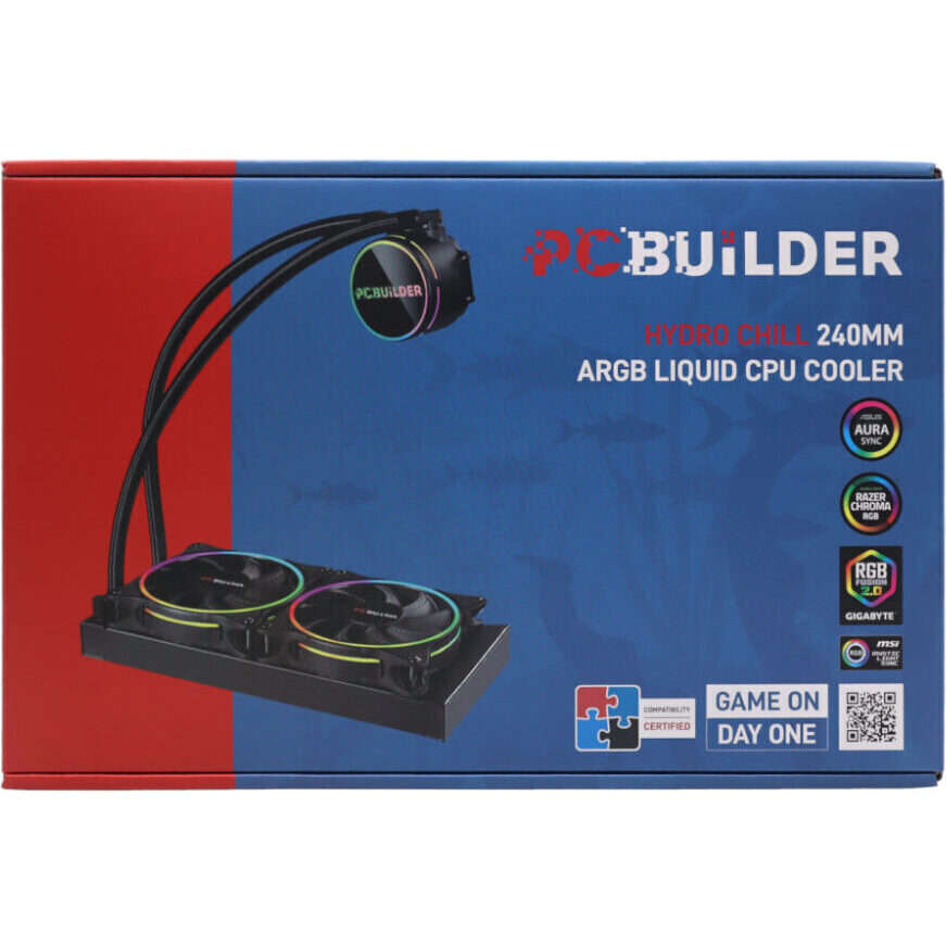 PCBuilder Hydro Chill 240MM AIO Liquid CPU Cooler ARGB