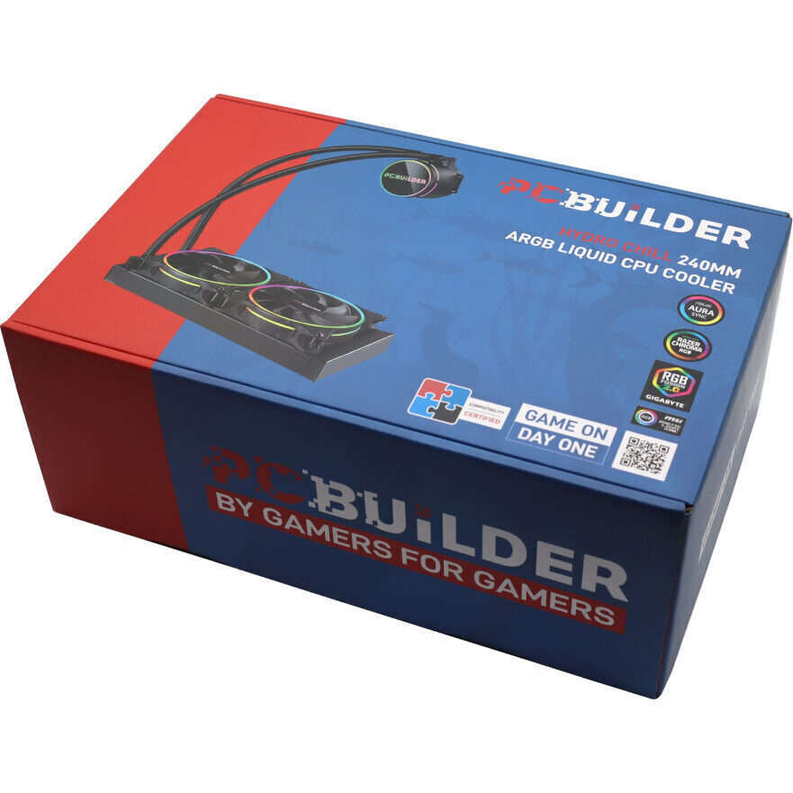 PCBuilder Hydro Chill 240MM AIO Liquid CPU Cooler ARGB