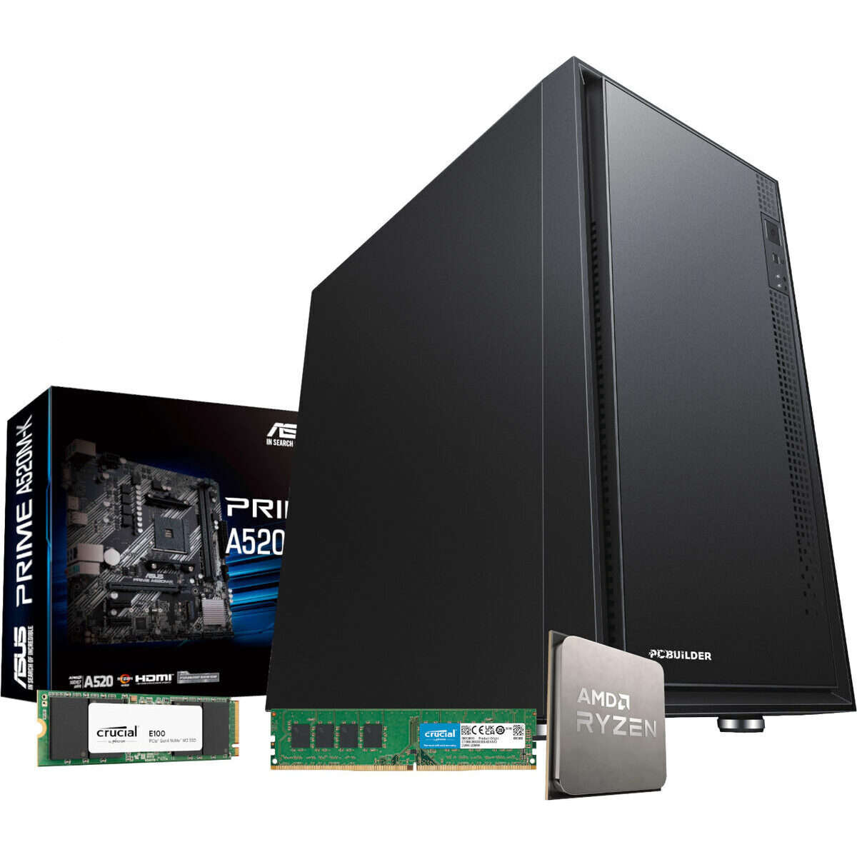 PCBuilder AMD Ryzen 5 3400G HOME MASTER Windows 11 Desktop PC