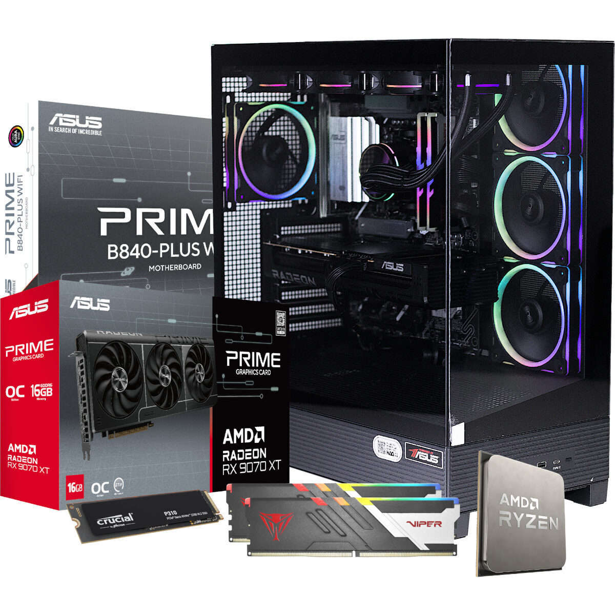 PCBuilder Ryzen 7 7800X3D MAXIMUS Windows 11 Gaming PC