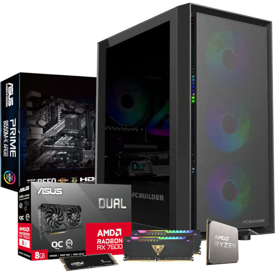 PCBuilder Ryzen 5 5600X PATHFINDER Windows 11 Gaming PC