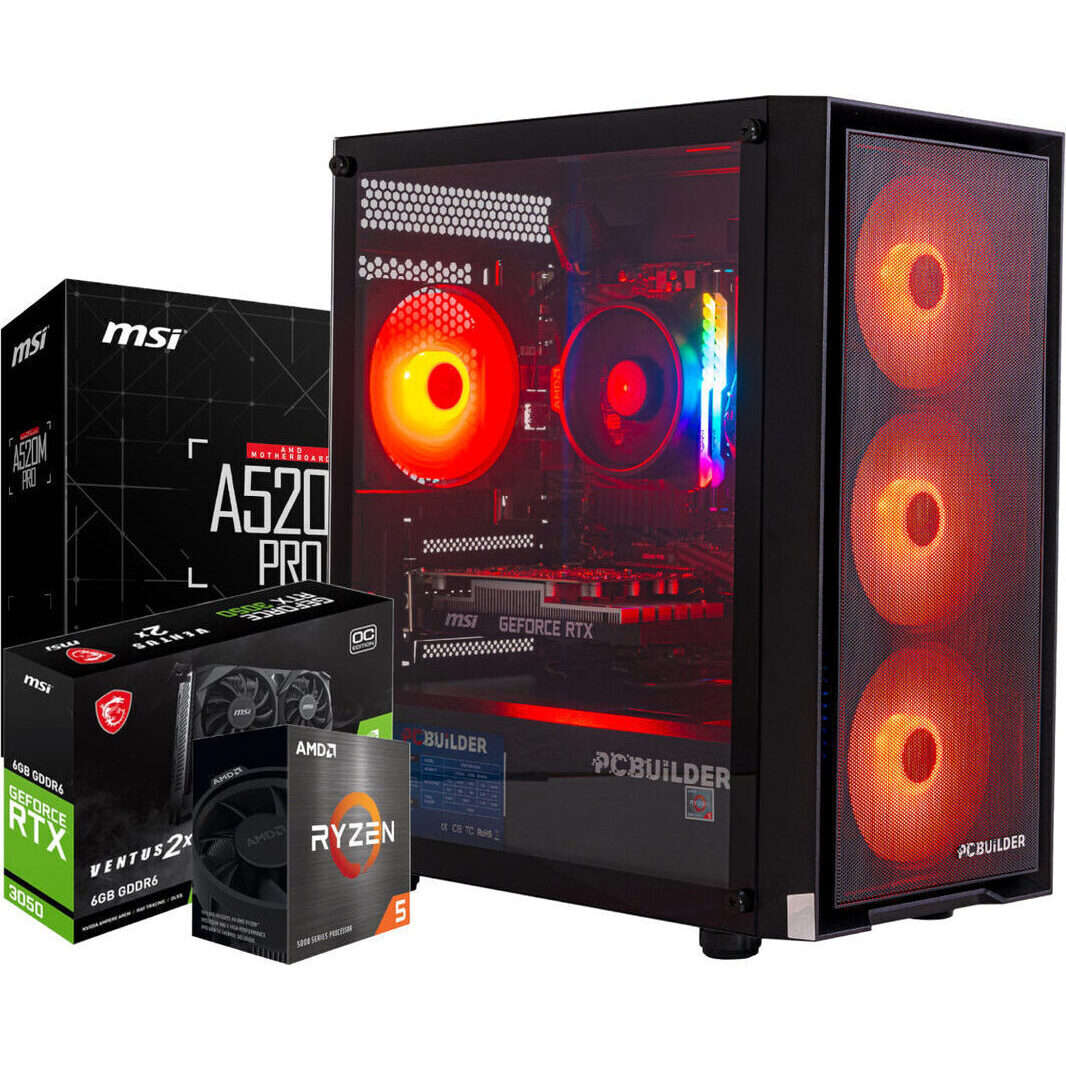 PCBuilder Ryzen 5 5500 SCOUT Windows 11 Gaming PC