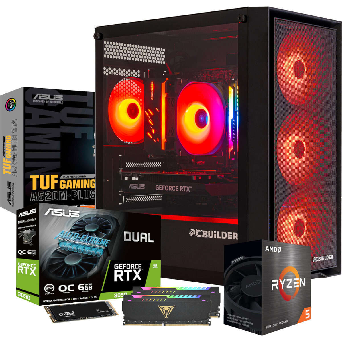 PCBuilder Ryzen 5 5600X SENTINEL Windows 11 Gaming PC