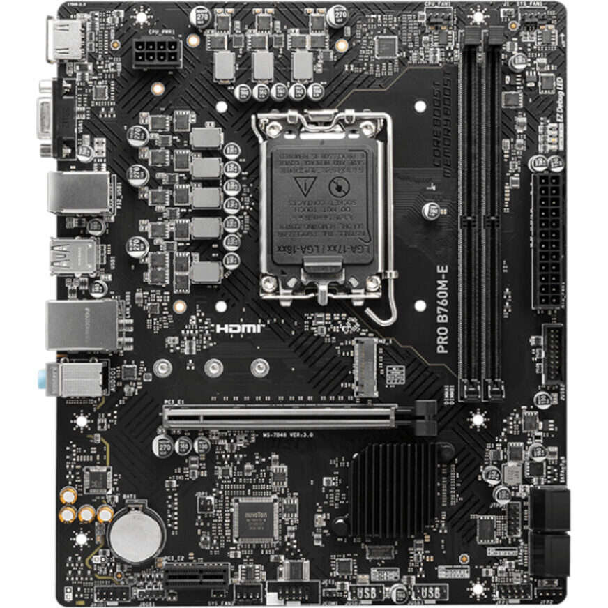 MSI B760M-E PRO DDR5 LGA1700 M-ATX Motherboard