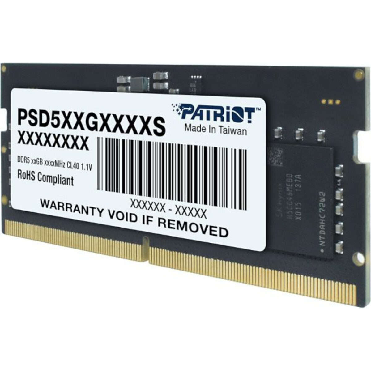Patriot Signature Line DDR5 8GB 4800MHz Single Rank SODIMM Notebook Memory
