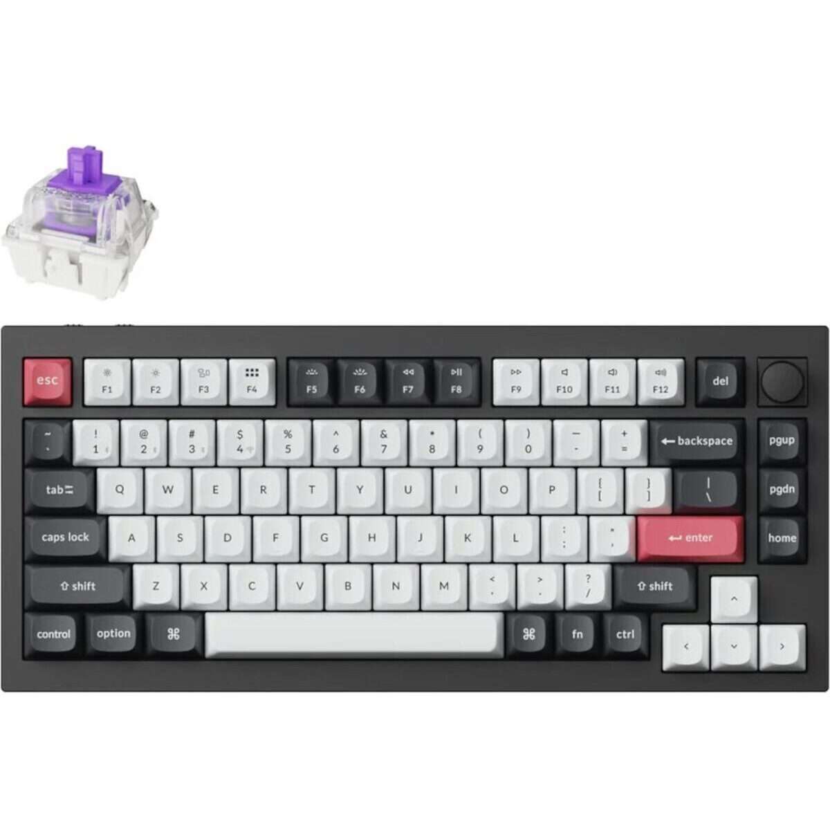 Keychron Q1H-M1 QMK Wireless Custom Keyboard - Black