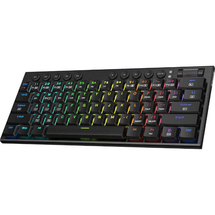 REDRAGON Horus Mini Pro 61Key Wireless Bluetooth Red Switch RGB Low Profile Gaming Mechanical Key...