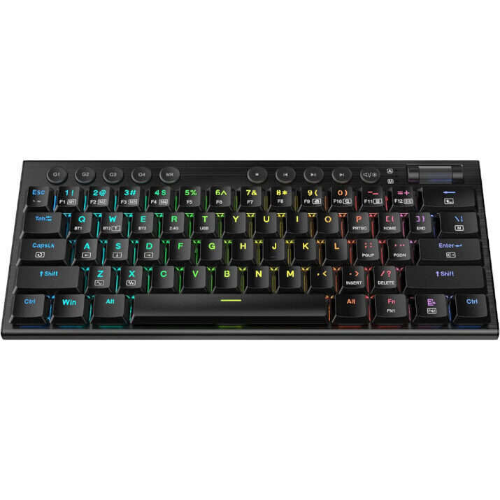 REDRAGON Horus Mini Pro 61Key Wireless Bluetooth Red Switch RGB Low Profile Gaming Mechanical Key...