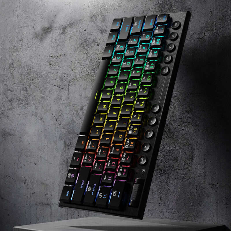 REDRAGON Horus Mini Pro 61Key Wireless Bluetooth Red Switch RGB Low Profile Gaming Mechanical Key...