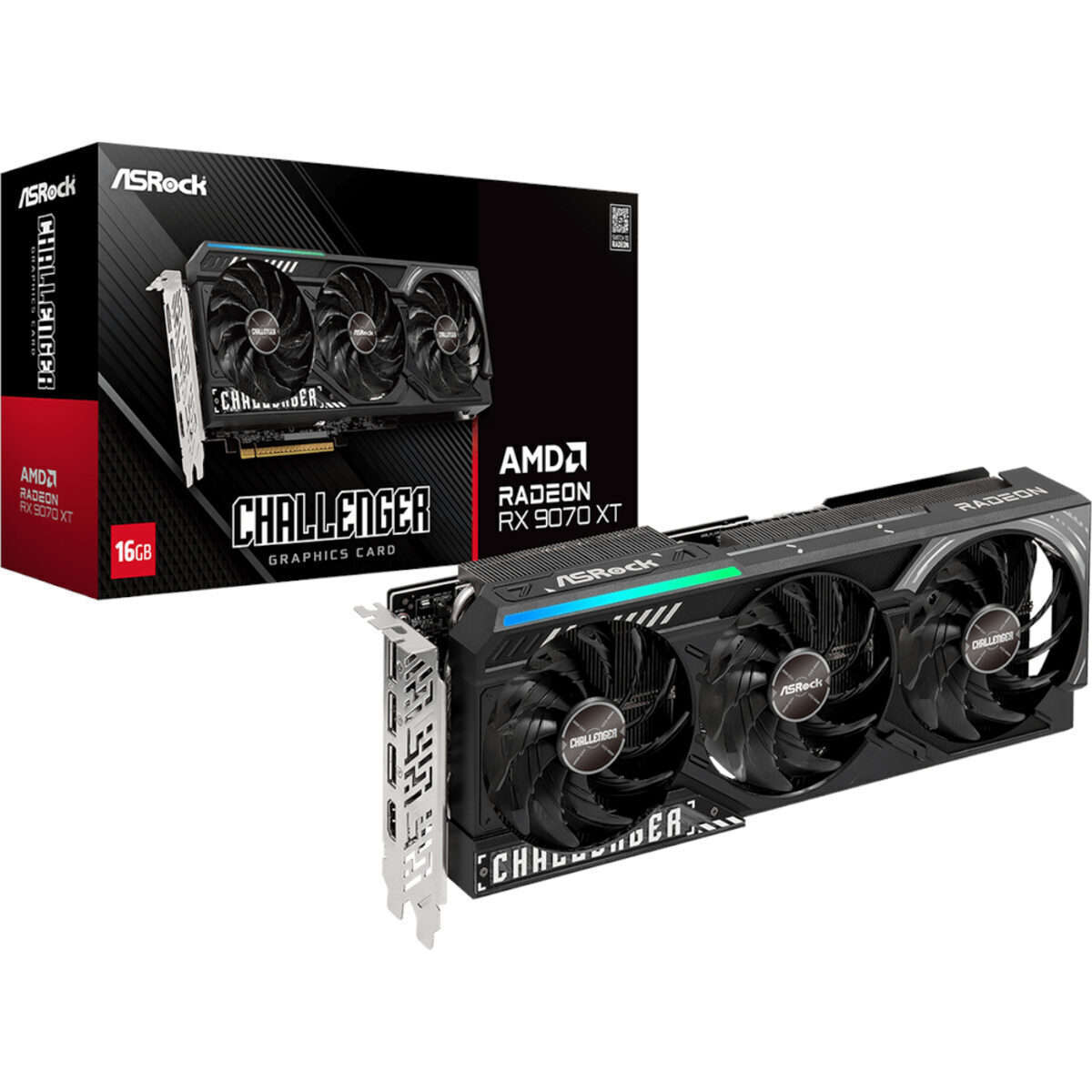 ASRock Radeon RX9070 XT Challenger 16G Graphics Card (RX9070XTCHALLENGER16G)