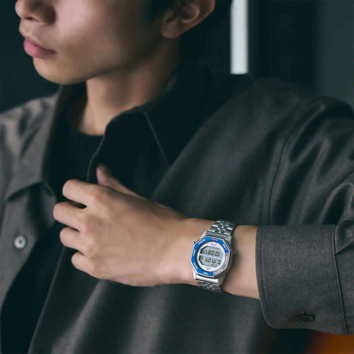 Seiko Rotocall Digital Chronograph Stainless Steel Quartz SMGG21P1 100M Men's Watch