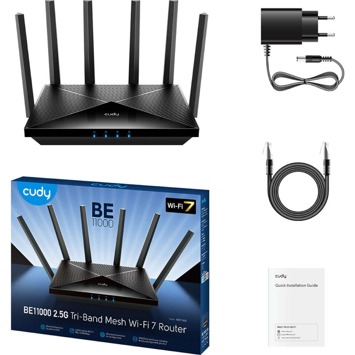 Cudy BE11000 Wi-Fi7 Gigabit Mesh Router