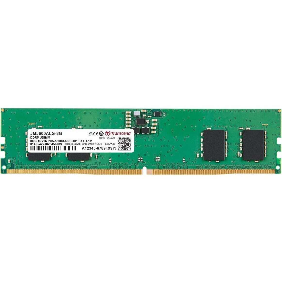 TRANSCEND JET MEMORY 8GB DDR5-5600 LONG DIMM 2RX8 CL46  (1Gx16)x4