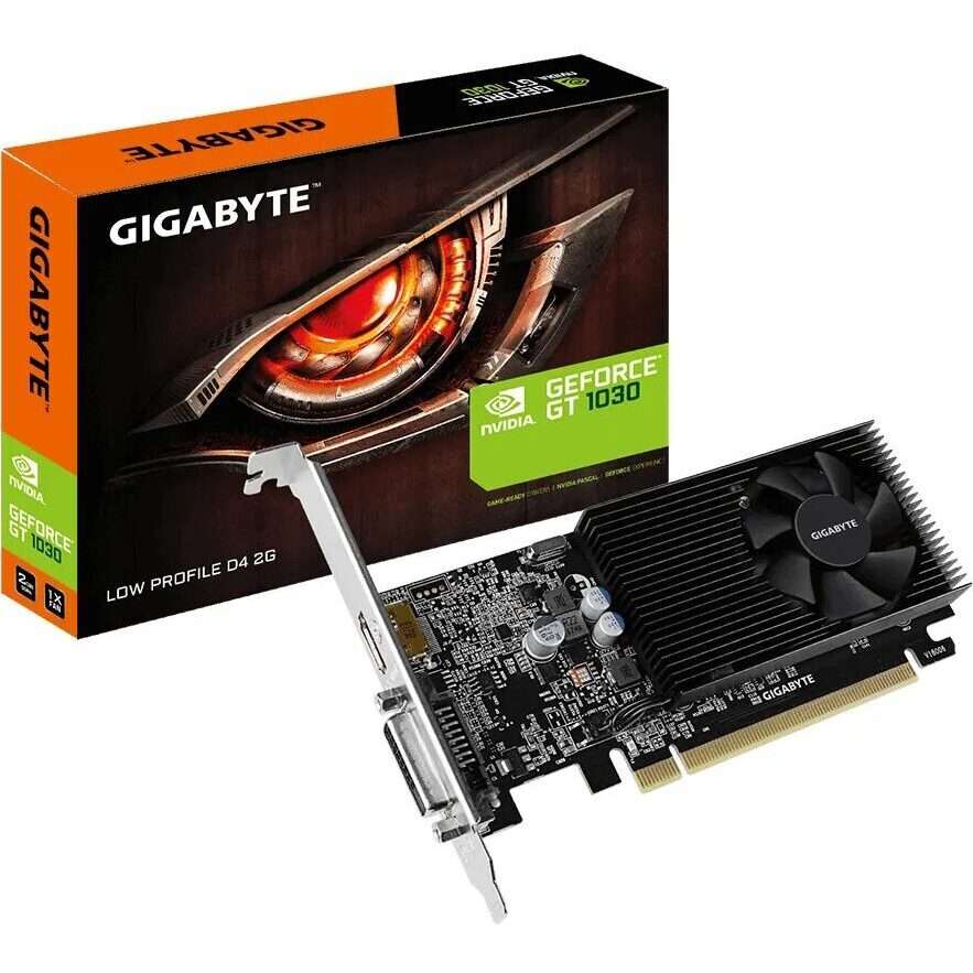 GIGABYTE nVidia GeForce GT 1030 - 2GB GDDR4; 64-Bit Memory Bus; PCI Express 2.0; 1x Dual-Link DVI...