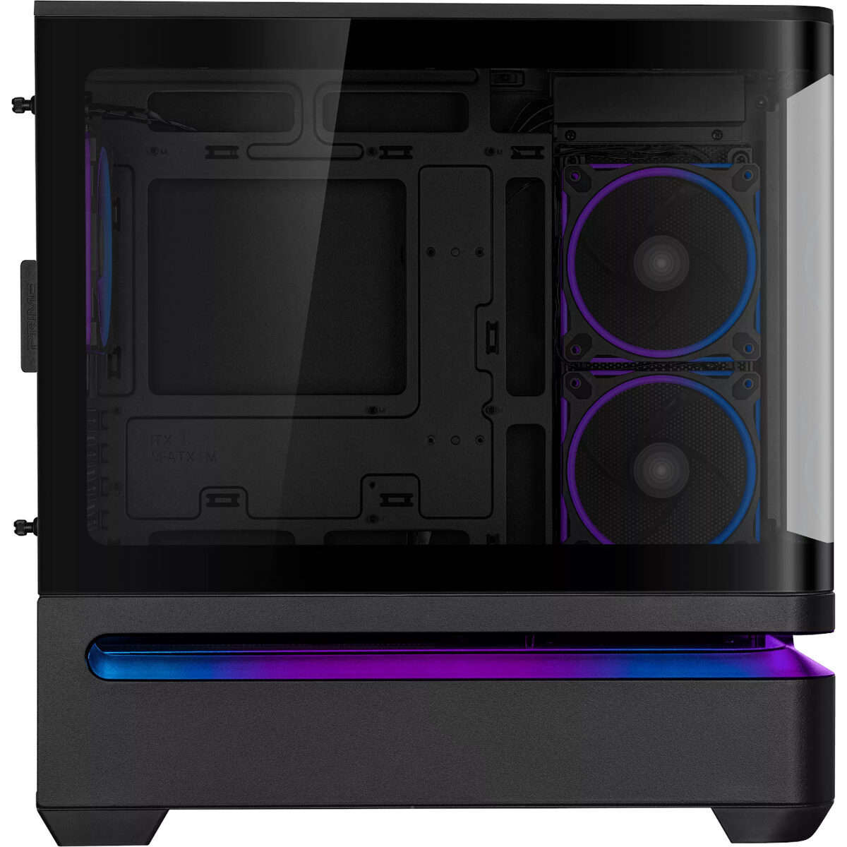 Asus Prime AP202 Curved Tempered Glass Micro-ATX Chassis  Black (PRIMEAP202-BK)