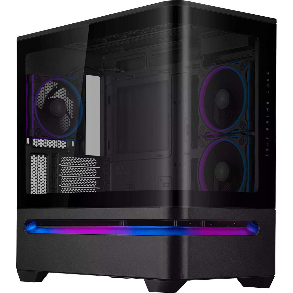 Asus Prime AP202 Curved Tempered Glass Micro-ATX Chassis  Black (PRIMEAP202-BK)