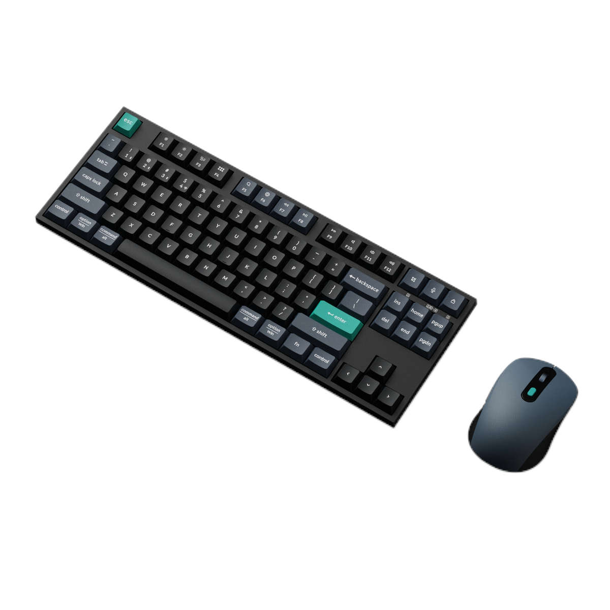 Keychron B33 80% TKL Wireless Keyboard and Mouse Combo  Black/Green