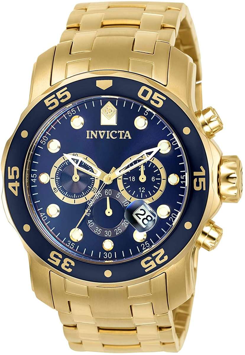Invicta Men's Chronograph 48mm Gold Watch (0073)