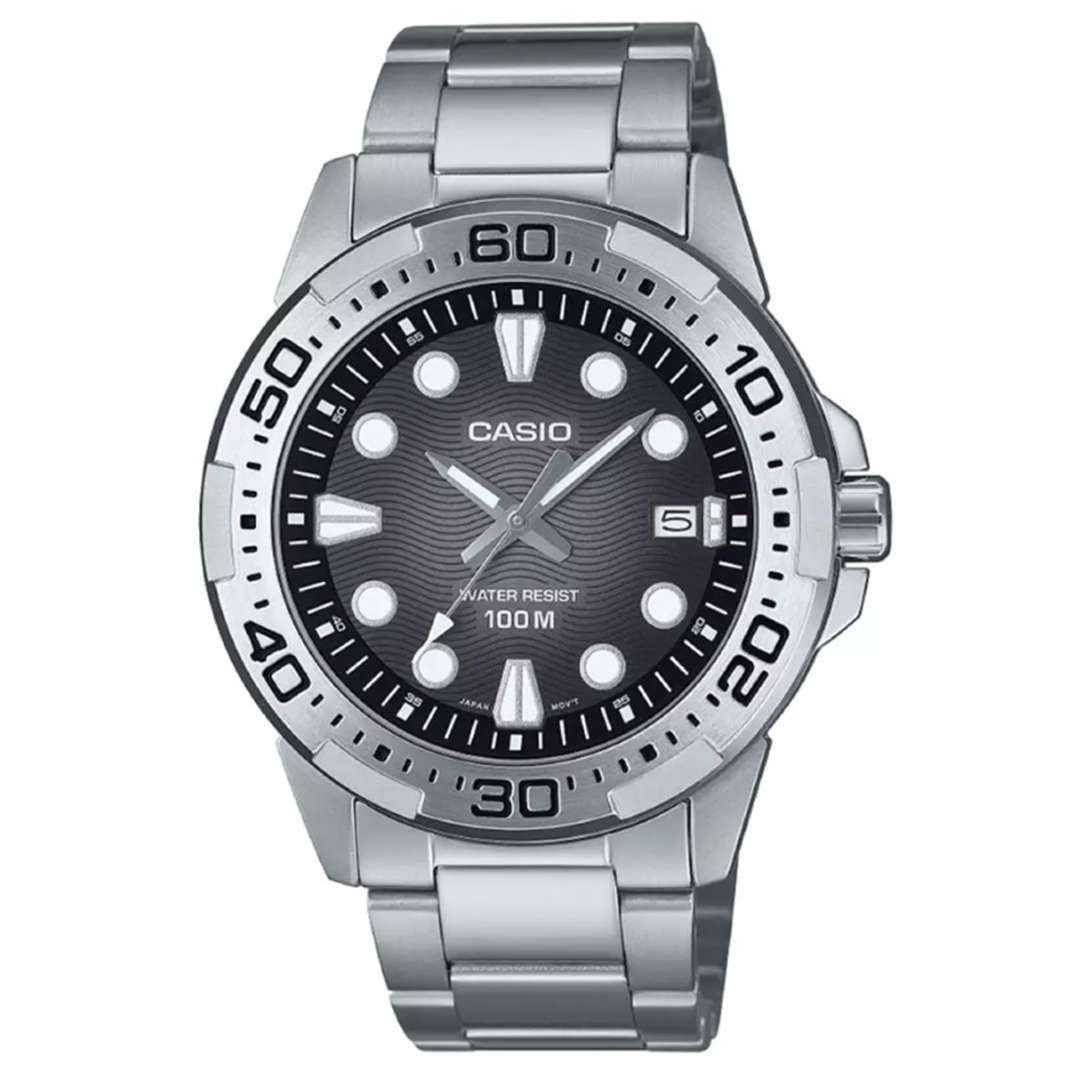 Casio Men's 44mm Stainless Steel Watch (MTD-140D-1AVDF)