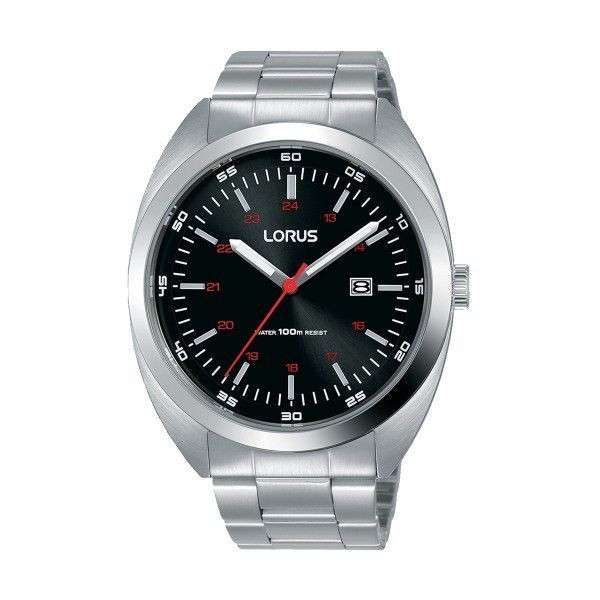Lorus Men's Chronograph 42mm Black Watch (RT361HX9)