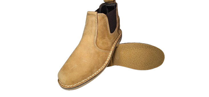 Chelsea leather Vellies boot for Men Tan Leather Size 9