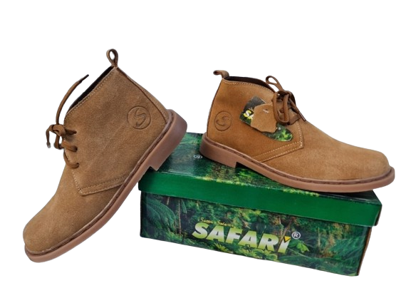 Mens Safari Boots Black Genuine Leather  suede Size 10