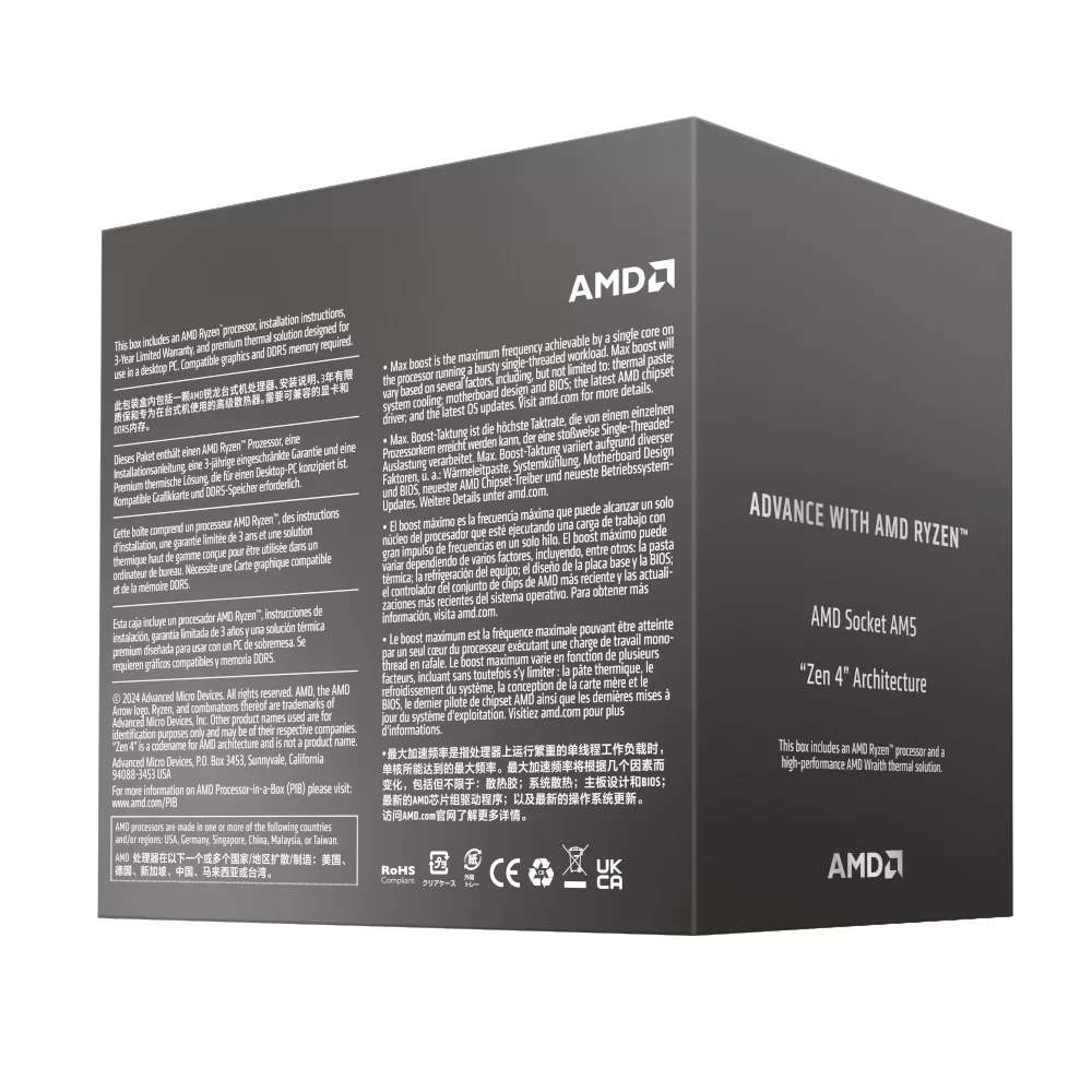 AMD Ryzen 8400F CPU - AMD Ryzen 5 6-core Socket AM5 4.7GHz Processor