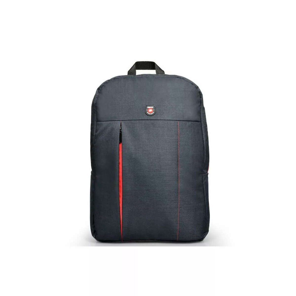 Port Designs Portland Backpack Black and Red Linen and Polyester