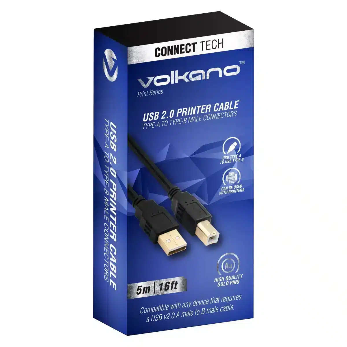 Volkano Print Series 5m USB Printer Cable