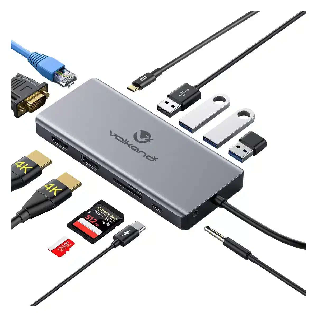 Volkano Core Multi Duo Series 13-in-1 Hub
