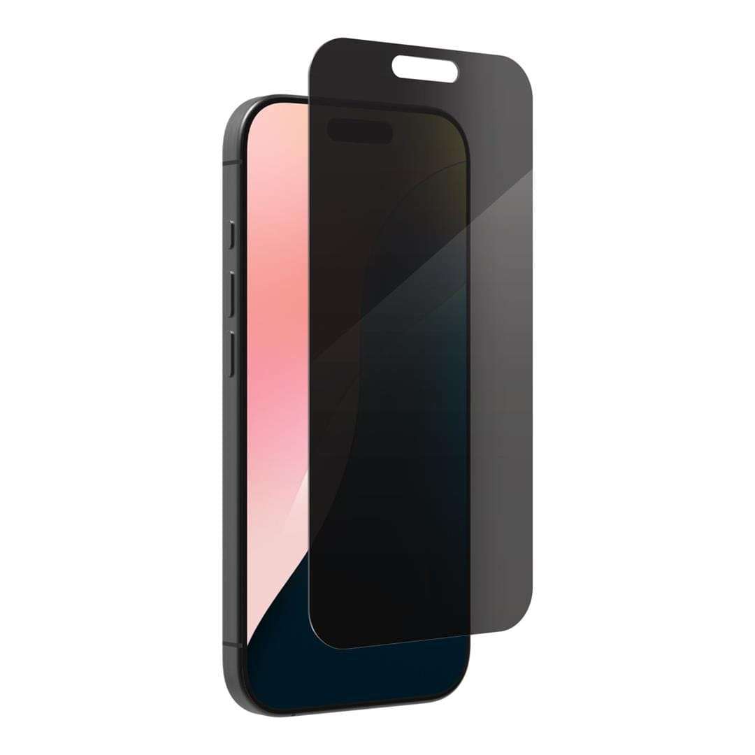 ZAGG Glass Elite Privacy Ultra-Strong Tempered Glass Screen Protector for iPhone 16 Pro