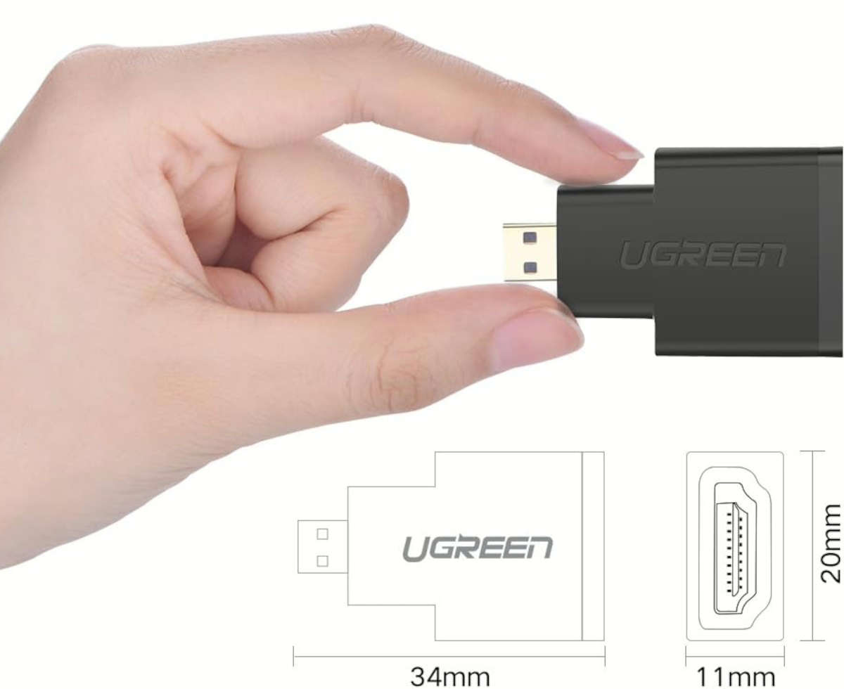 UGreen Micro HDMI Male to HDMI Female Adapter ? Black