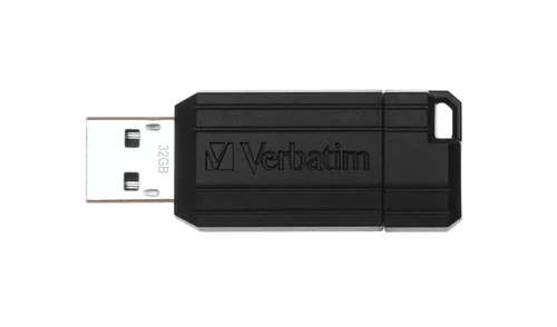 Verbatim PinStrip 32GB Black USB 2.0 Type-A USB Flash Drive