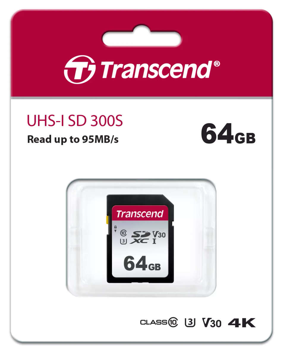 Transcend SD Card SDXC 300S 64GB